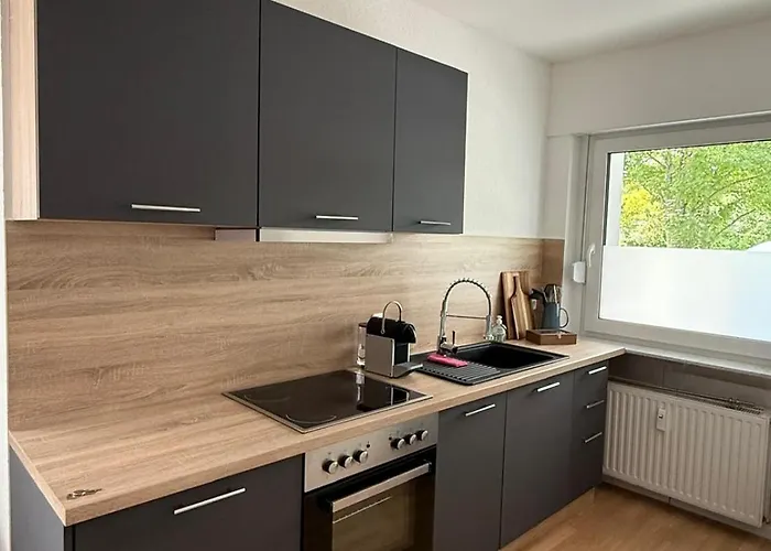 Messe Essen, Modernes Mit Kueche, Smart-tv Und Separatem Schlafzimmer, Self-check-in Apartmán