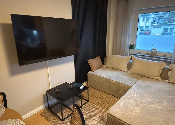 Lejlighed Messe Essen, Modernes Mit Kueche, Smart-tv Und Separatem Schlafzimmer, Self-check-in